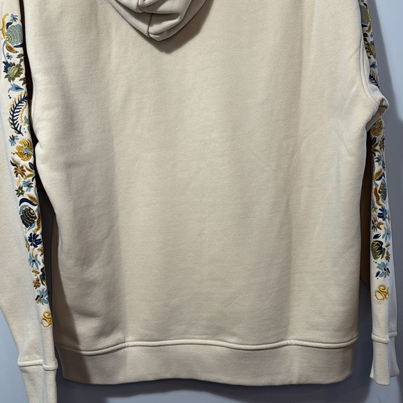 NWT Men’s Scotch & Soda Cream Hoodie with Embroidered Sleeves in Size L - Picture 12 of 16